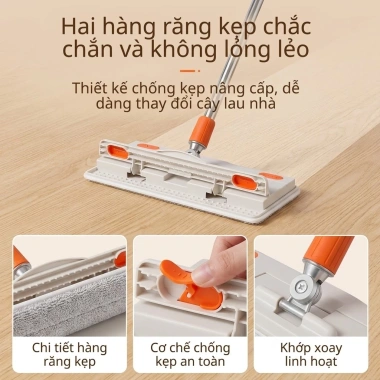 Cây lau bụi tĩnh điện đa năng, thay vải lau, giá 360.000 - sạch nhanh, tiện lợi cho gia đình