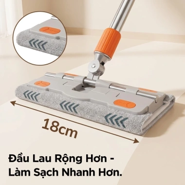 Cây lau bụi tĩnh điện đa năng, thay vải lau, giá 360.000 - sạch nhanh, tiện lợi cho gia đình