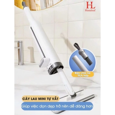 Cây Lau Đa Năng Tự Vắt 2 Trong 1 YATASMART - Lau Bàn, Bếp, Đầu Chổi Xoay Gạt Nước