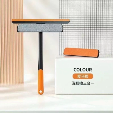 Cây Lau Kính Thông Minh 3 in 1 Đa Năng - Gạt Nước Silicone Xoay 360°, Chống Trượt, Nhỏ Gọn Tiện Lợi