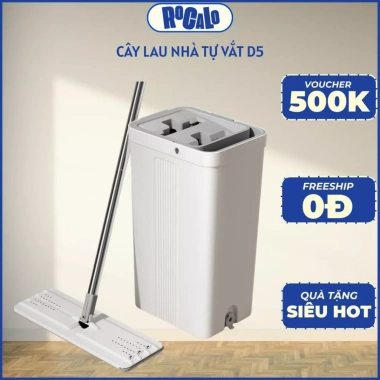 Cây lau nhà 360 độ cho không gian nhỏ - Thông minh tự vắt, gập gọn, giá ưu đãi 400k