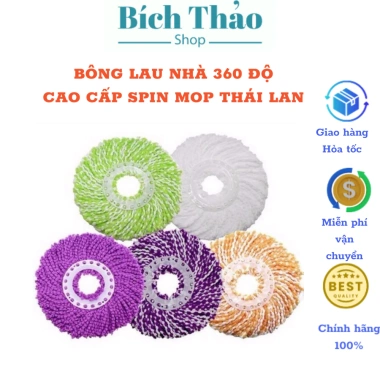 Cây lau nhà 360 độ Spin Mop điều chỉnh độ dài 90-130cm, chỉ 35.000₫ 6