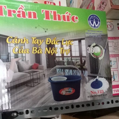 Cây lau nhà 360 độ Trần Thức - Dùng cho thùng lau nhà, giảm giá 95.000đ