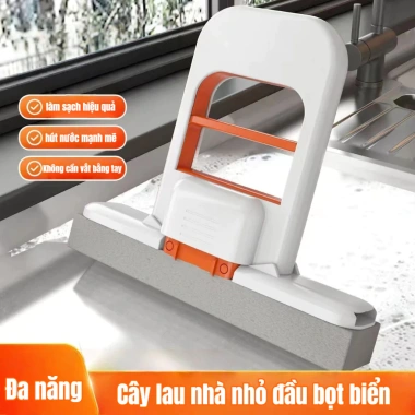 Cây Lau Nhà Bếp Mini Đầu Bọt Biển Đa Năng Linh Hoạt Thấm Hút Mạnh ABS Cao Cấp 2