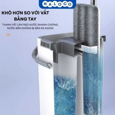 Cây Lau Nhà Cao Cấp - Thùng 2 Ngăn Vắt Xả Thông Minh, Chổi Lau Xoay 360 độ 6 Cây Lau Nhà Cao Cấp - Thùng 2 Ngăn Vắt Xả Thông Minh, Chổi Lau Xoay 360 độ 6