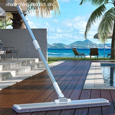 Cây lau nhà công nghiệp Lusen MX02 - Chổi đa năng cỡ lớn, bàn nhôm rộng, 249.000đ