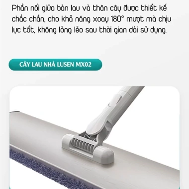 Cây lau nhà công nghiệp Lusen MX02 - Chổi đa năng cỡ lớn, bàn nhôm rộng, 249.000đ 7 Cây lau nhà công nghiệp Lusen MX02 - Chổi đa năng cỡ lớn, bàn nhôm rộng, 249.000đ 7