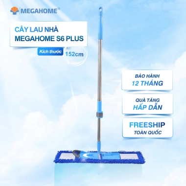 Cây lau nhà công nghiệp Megahome S6 Plus bông 60cm, khóa tăng giảm chiều cao, xoay 360 - Giảm còn 199.000đ