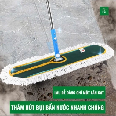 Cây lau nhà công nghiệp sợi cotton xoắn cỡ lớn - Giá 200k cho nhà hàng, khách sạn