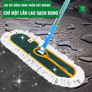 Cây lau nhà công nghiệp sợi cotton xoắn cỡ lớn - Giá 200k cho nhà hàng, khách sạn