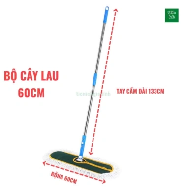 Cây lau nhà công nghiệp sợi cotton xoắn cỡ lớn - Giá 200k cho nhà hàng, khách sạn