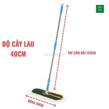 Cây lau nhà công nghiệp sợi cotton xoắn cỡ lớn - Giá 200k cho nhà hàng, khách sạn