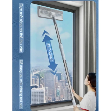 Cây Lau Nhà Đa Năng 3in1 - Lau Kính, Tường Nhà Sàn, Dễ Dàng Vệ Sinh Cửa Sổ Cao Tầng, Giá 115.000₫