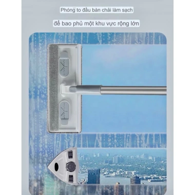 Cây Lau Nhà Đa Năng 3in1 - Lau Kính, Tường Nhà Sàn, Dễ Dàng Vệ Sinh Cửa Sổ Cao Tầng, Giá 115.000₫