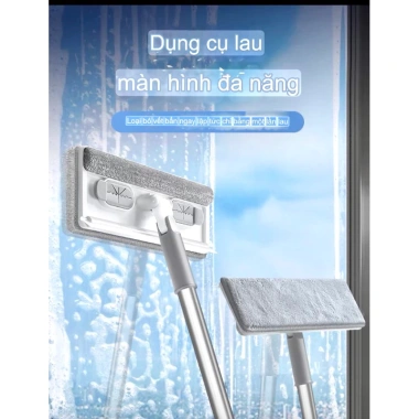 Cây Lau Nhà Đa Năng 3in1 - Lau Kính, Tường Nhà Sàn, Dễ Dàng Vệ Sinh Cửa Sổ Cao Tầng, Giá 115.000₫