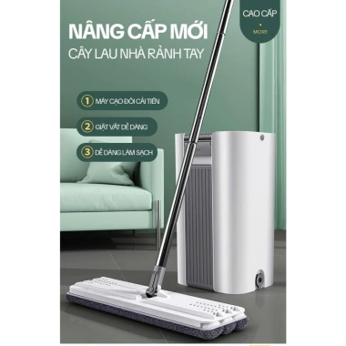 Cây Lau Nhà DKSTORE PRO - Thùng Tự Vắt Thông Minh, Chổi Xoay 360 độ, 3 Miếng Lau, 220.000 VND