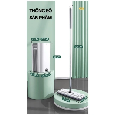 Cây Lau Nhà DKSTORE PRO - Thùng Tự Vắt Thông Minh, Chổi Xoay 360 độ, 3 Miếng Lau, 220.000 VND