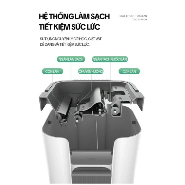 Cây Lau Nhà DKSTORE PRO - Thùng Tự Vắt Thông Minh, Chổi Xoay 360 độ, 3 Miếng Lau, 220.000 VND