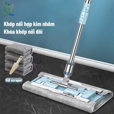 Cây lau nhà hợp kim cao cấp 38cm kẹp khăn xoay 360 độ giá ưu đãi 459.000 VND
