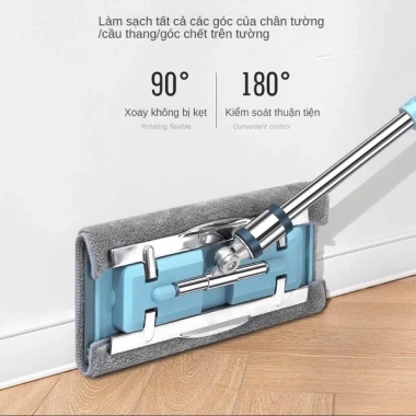 Cây lau nhà hợp kim cao cấp 38cm kẹp khăn xoay 360 độ giá ưu đãi 459.000 VND