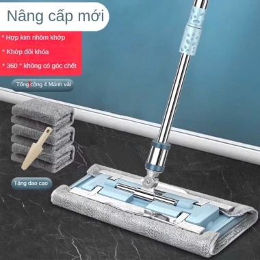 Cây lau nhà hợp kim cao cấp 38cm kẹp khăn xoay 360 độ giá ưu đãi 459.000 VND