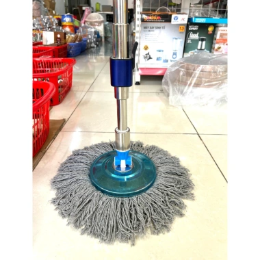 Cây Lau Nhà Inox 360 TOMAS Cao Cấp Mâm Xoay Bông Tăm Siêu Lì Giá 200.000 VND
