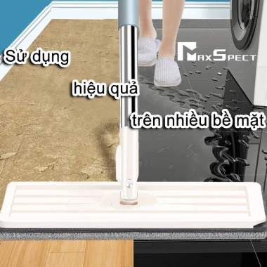 Cây lau nhà Maxspect MC01 tách nước bẩn tự vắt, chổi xoay 360°, giảm còn 179k