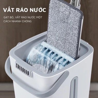 Cây lau nhà Maxspect MC01 tách nước bẩn tự vắt, chổi xoay 360°, giảm còn 179k