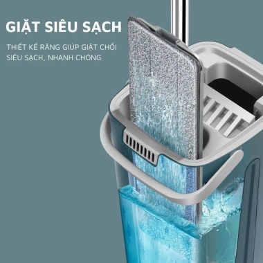 Cây lau nhà Maxspect MC01 tách nước bẩn tự vắt, chổi xoay 360°, giảm còn 179k