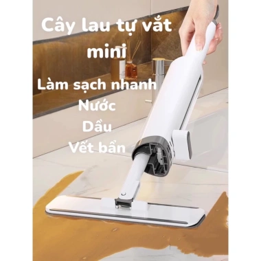 Cây Lau Nhà Mini Đa Năng Xoay 360 - Tự Vắt, Lau Kính Thông Minh, Mút Bọt Biển Siêu Thấm, Giá 150.000