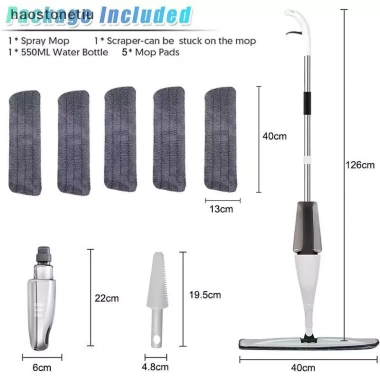 Cây Lau Nhà NS Dual Use 3 miếng tái sử dụng, lau bụi khô & ướt - Giá chỉ 203.688 VND