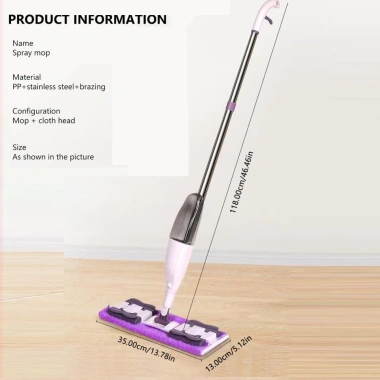 Cây lau nhà phun sương 3 trong 1 xoay 360 độ, lau ướt khô, kẹp vải 350ml - 35.500₫