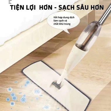 Cây Lau Nhà Phun Sương 360 độ Tự Vắt, Chổi Lau Sàn Thông Minh kèm Bình Xịt Nước 3