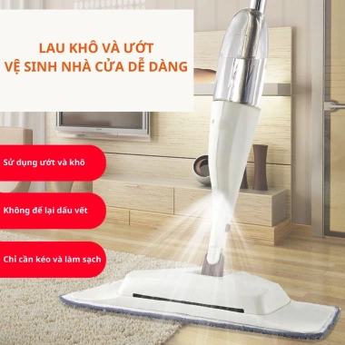 Cây Lau Nhà Phun Sương AURORA Thông Minh Bộ Chổi Đa Năng, Bình Xịt Xoay 360, Giá 21.499 VND