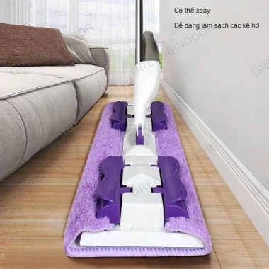 Cây lau nhà phun sương GREENSINDOOR - Đầu xoay 360 2 chế độ khô ướt đa năng 118cm