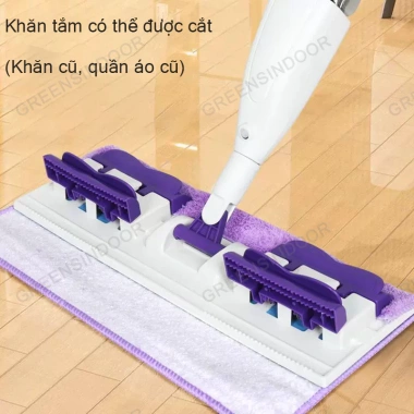 Cây lau nhà phun sương GREENSINDOOR - Đầu xoay 360 2 chế độ khô ướt đa năng 118cm 4 Cây lau nhà phun sương GREENSINDOOR - Đầu xoay 360 2 chế độ khô ướt đa năng 118cm 4