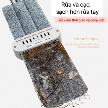 Cây Lau Nhà Phun Sương Tự Vắt Xoay 360 độ Kèm 3 Miếng Bông 38cm - Sạc, Khô Nhanh, Giá Ưu Đãi 289.000₫