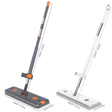 Cây lau nhà sàn lớn 45cm xoay 360 Giặt rảnh tay, có vắt, lau ướt khô đa năng, giá 54.600₫