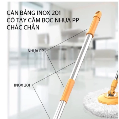Cây lau nhà SUNHOUSE KS-MO350I chổi xoay 360 độ giá 119.000 thay thế bộ lau nhà