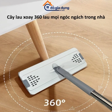 Cây Lau Nhà Thay Bàn Inox 33x12cm - Chổi Tự Vắt Thông Minh Xoay 360 do 61.646 VND