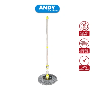 Cây Lau Nhà Thay Thế 360 Inox Thái Lan Gậy Khóa Tròn Siêu Xịn Giá 250k