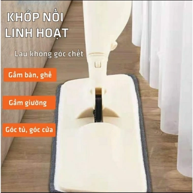 Cây Lau Nhà Thông Minh 2 trong 1 Phun Sương, Đầu Xoay 360 độ, Lau Sạch Mọi Bụi, Giá 89.000₫