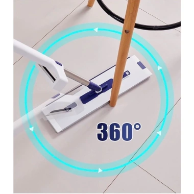 Cây Lau Nhà Thông Minh 360° – Bóng Lau Thấm Hút Tốt, Cân Cầm Inox, Tặng 1 Bóng