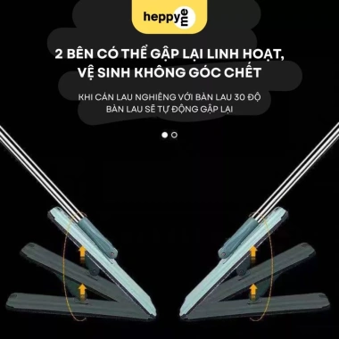 Cây lau nhà thông minh 360 độ thay thế bộ lau không thùng vắt giá ưu đãi 54.583đ