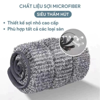 Cây lau nhà thông minh 360 tự vắt - Bộ chổi lau sàn gọn nhẹ, thiết kế sang trọng, giá ưu đãi 162.225 VND 5 Cây lau nhà thông minh 360 tự vắt - Bộ chổi lau sàn gọn nhẹ, thiết kế sang trọng, giá ưu đãi 162.225 VND 5