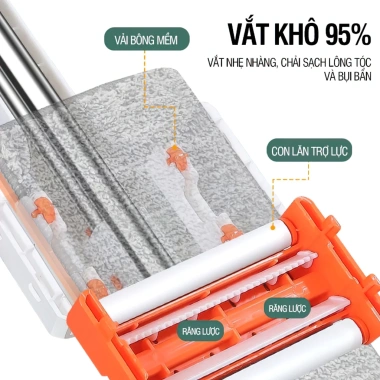 Cây lau nhà thông minh AKIITO A7 3 trong 1, tự vắt xoay 360 do, giá chỉ 219.000đ 3 Cây lau nhà thông minh AKIITO A7 3 trong 1, tự vắt xoay 360 do, giá chỉ 219.000đ 3