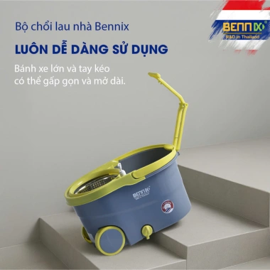 Cây lau nhà thông minh Bennix BN555WA 360° Thái Lan, bánh xe di chuyển - 219.000đ