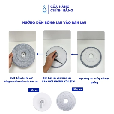 Cây lau nhà thông minh Likado LKD 817 tách nước bẩn, thùng tròn - 363.000₫