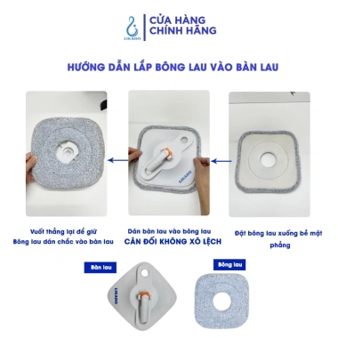 Cây lau nhà thông minh LKD-821 tách nước bẩn, siêu sạch, giảm giá 363.000đ 3 Cây lau nhà thông minh LKD-821 tách nước bẩn, siêu sạch, giảm giá 363.000đ 3