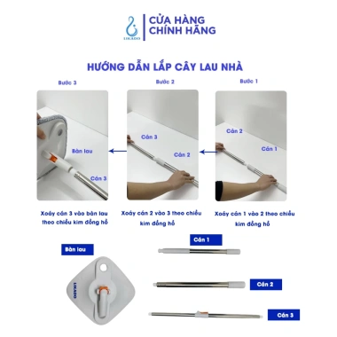 Cây lau nhà thông minh LKD-821 tách nước bẩn, siêu sạch, giảm giá 363.000đ